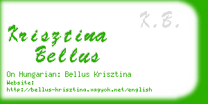 krisztina bellus business card